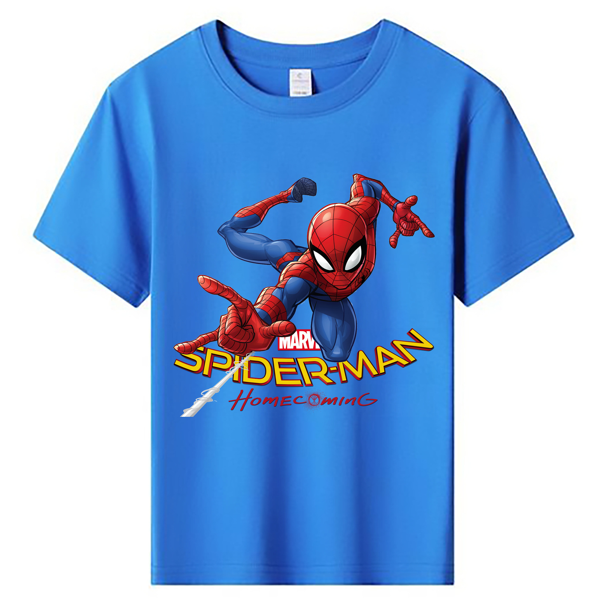 （画像用） Spider Man スパイダーマン 綿100％キッズTシャツ（フロントプリント）